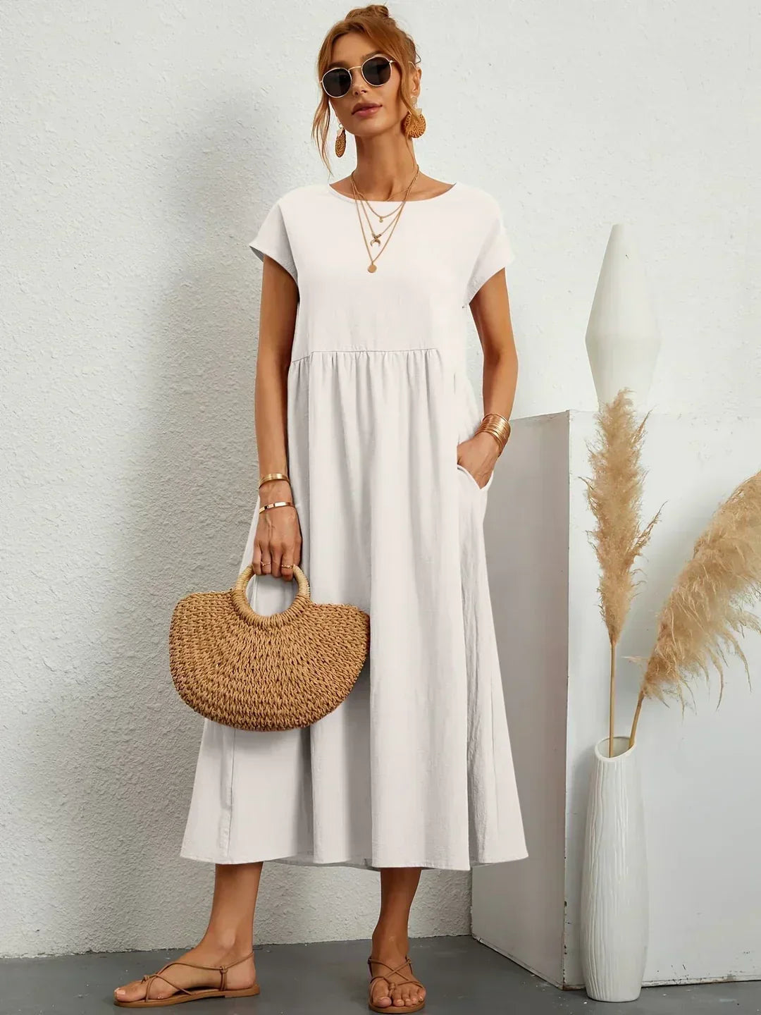 Ursina™ | Robe Midi Fluide