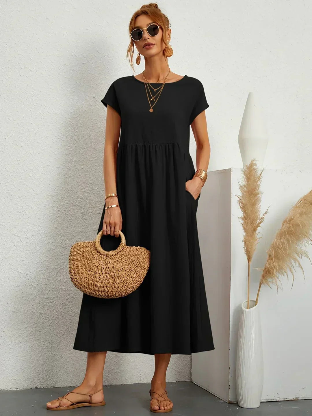 Ursina™ | Robe Midi Fluide