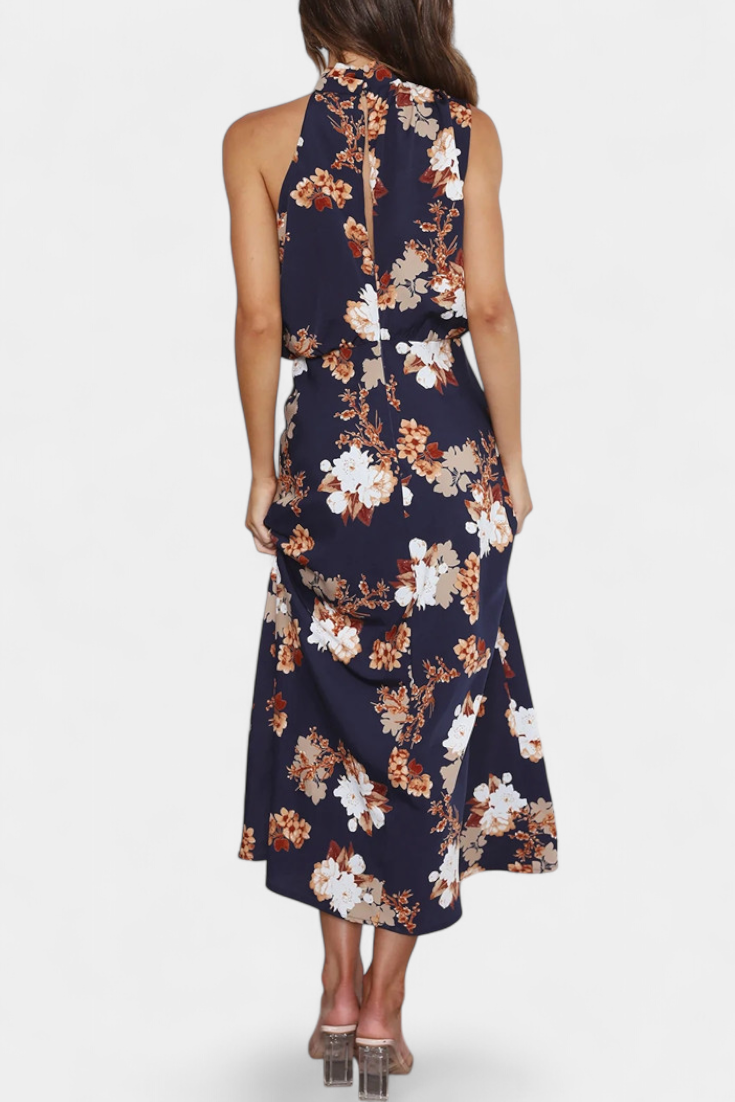 Lisa | Maxi Robe Florale à Dos Nu