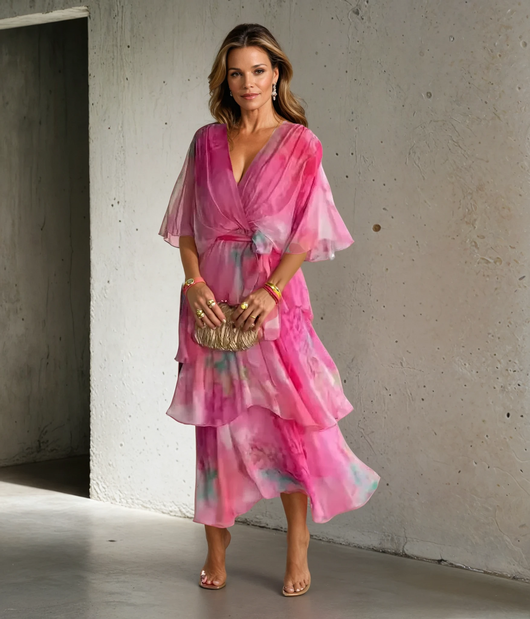 Stella & Grace™ | Abito Solare Floreale a Strati