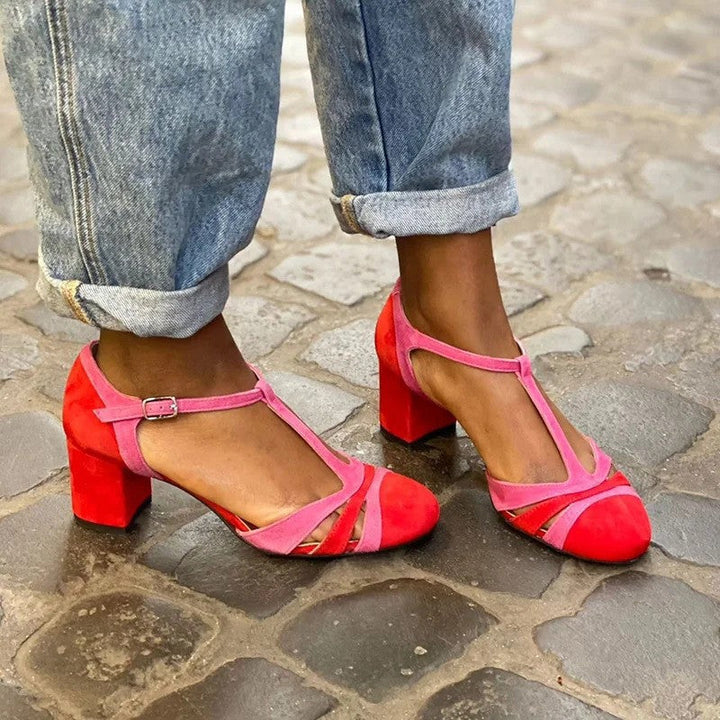 CHAUSSURE AVEC T-BAR ET TALON STABLE