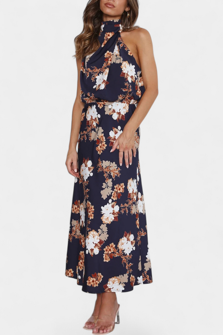 Lisa | Maxi Robe Florale à Dos Nu