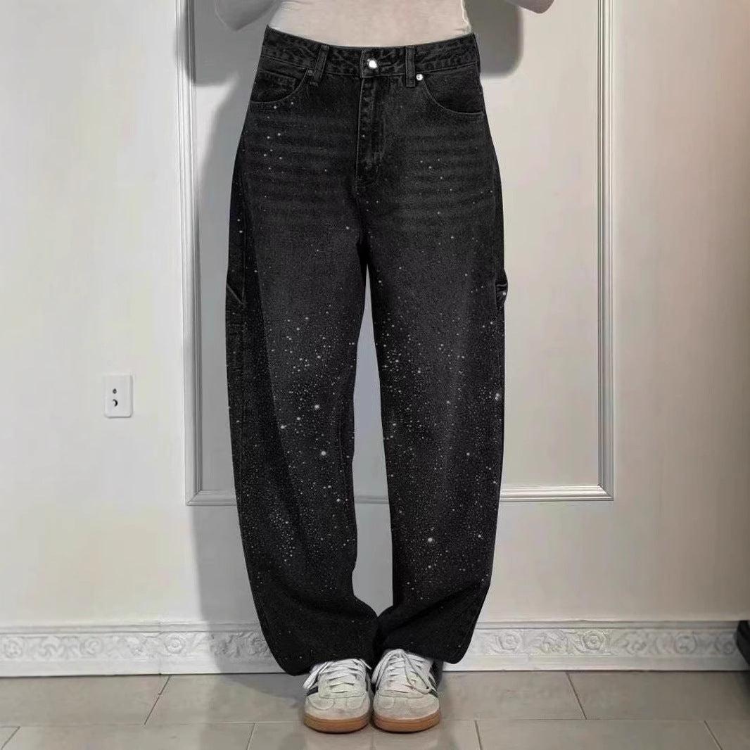 Raphaelle | Pantalon Cargo en Jean Étoilé Tendance