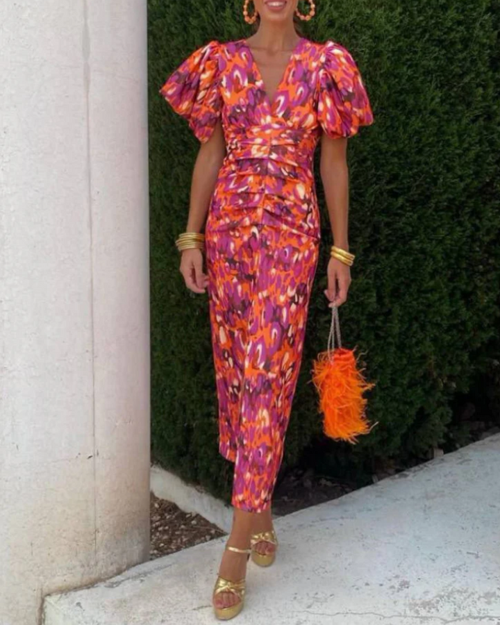 Robe Midi Plissée Vivo