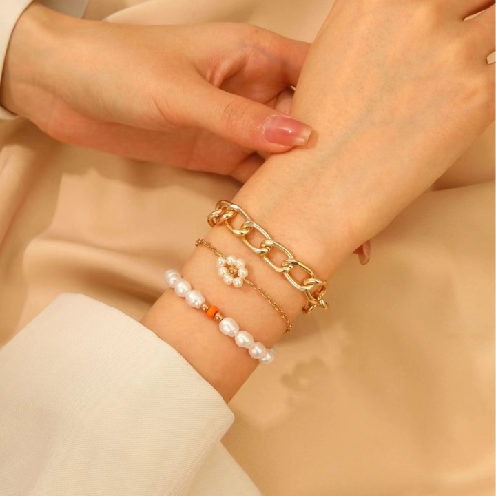 Ensemble de Bracelets en Perles Marguerite