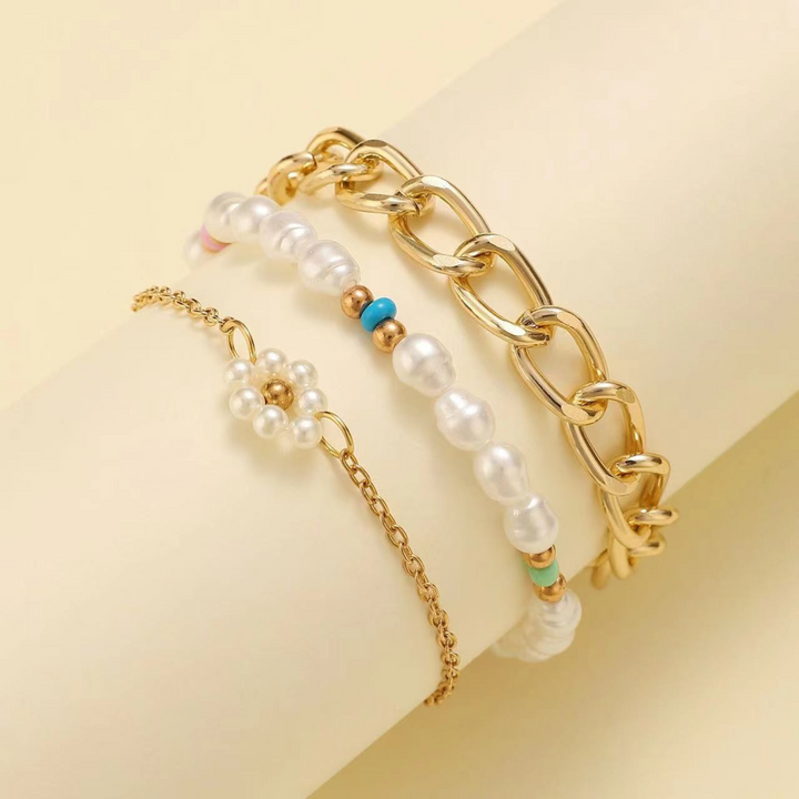 Ensemble de Bracelets en Perles Marguerite