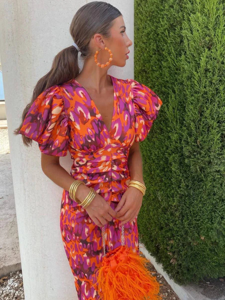 Robe Midi Plissée Vivo