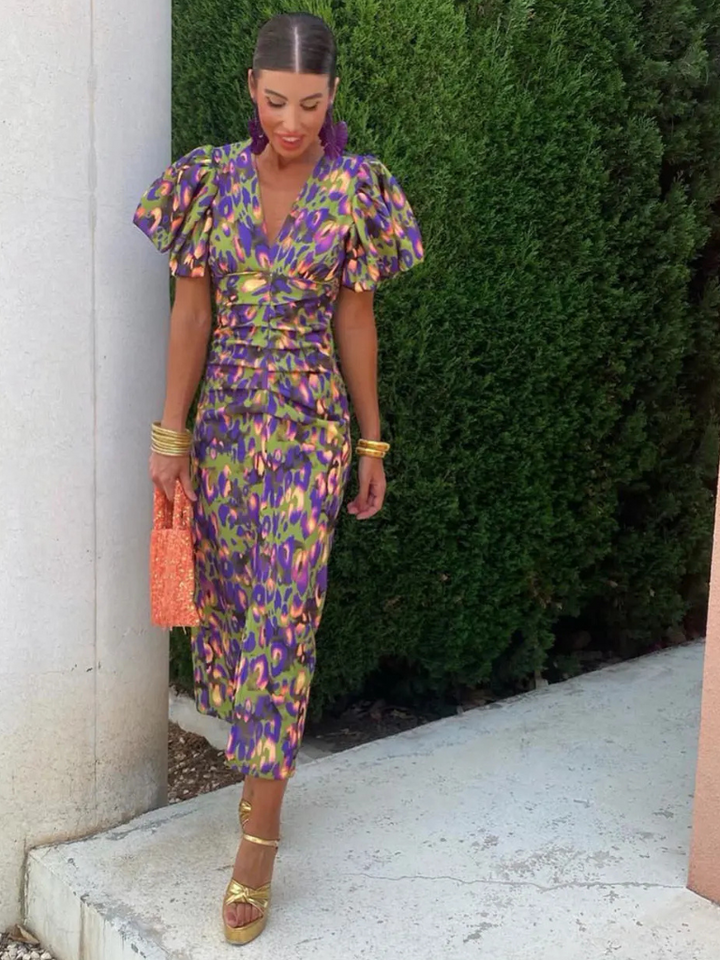 Robe Midi Plissée Vivo