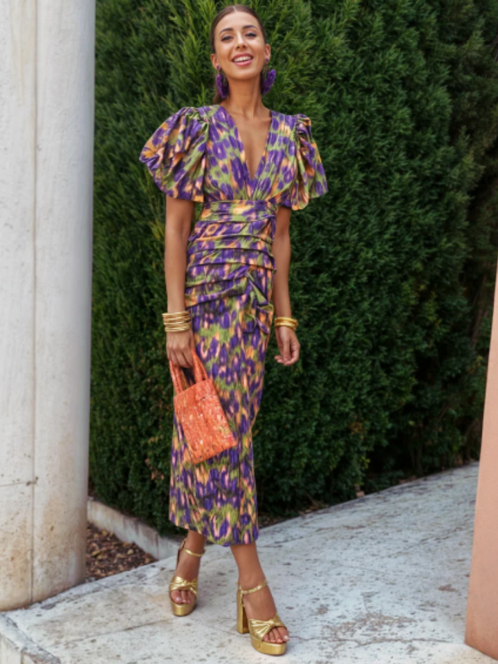 Robe Midi Plissée Vivo