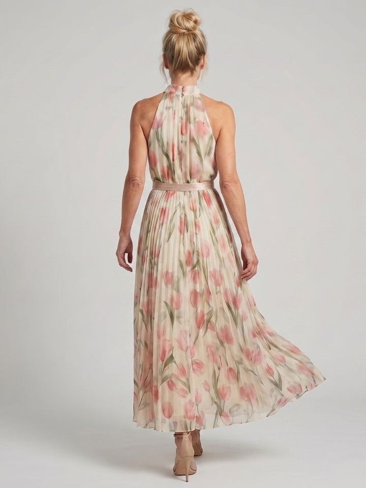 Stella & Grace™ | Abito Midi a Fiori con Collo All'Americana