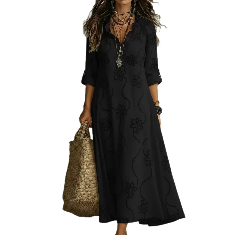 Sienna – Robe d'été longue à motif floral