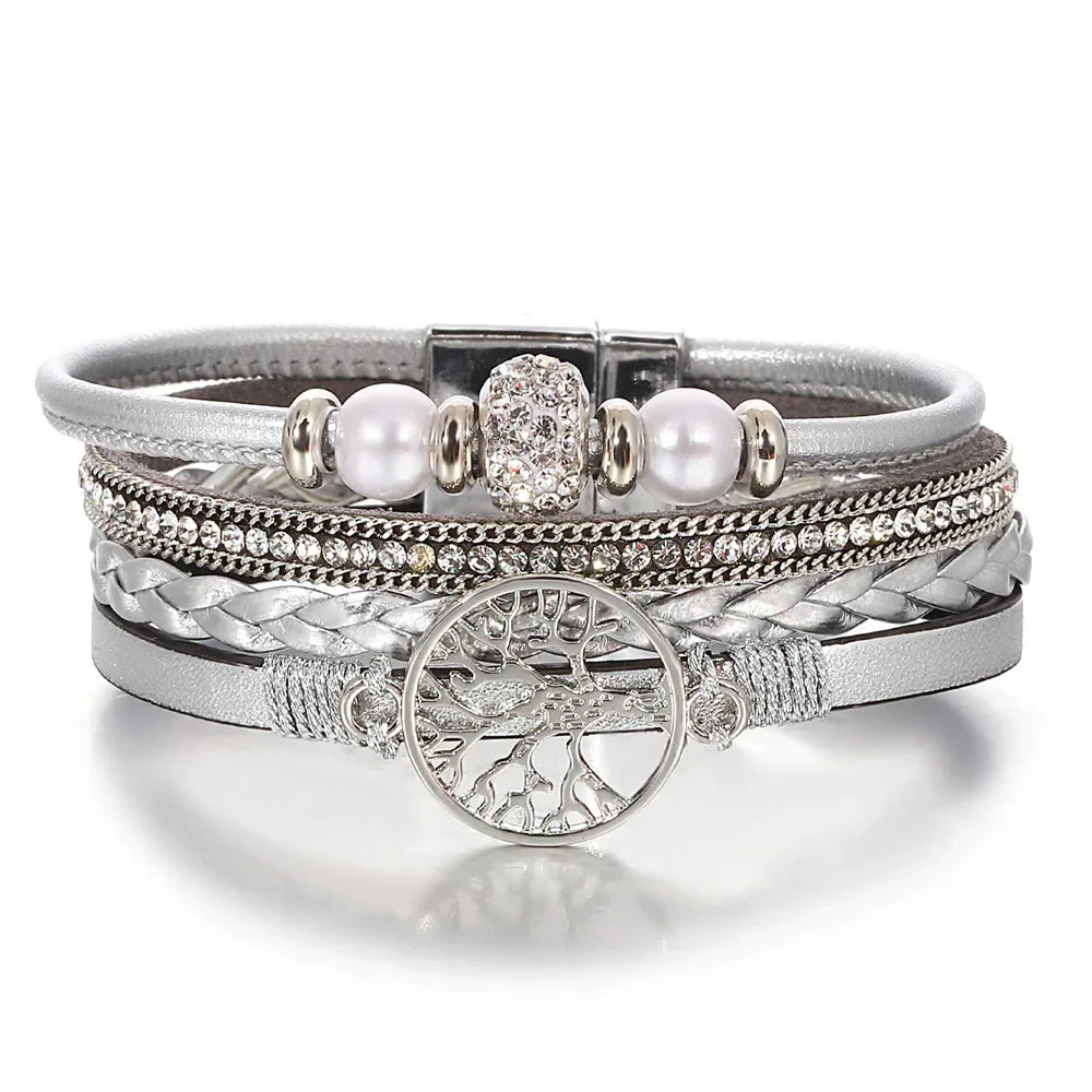 Bracelet Rhinestone Arbre de Vie