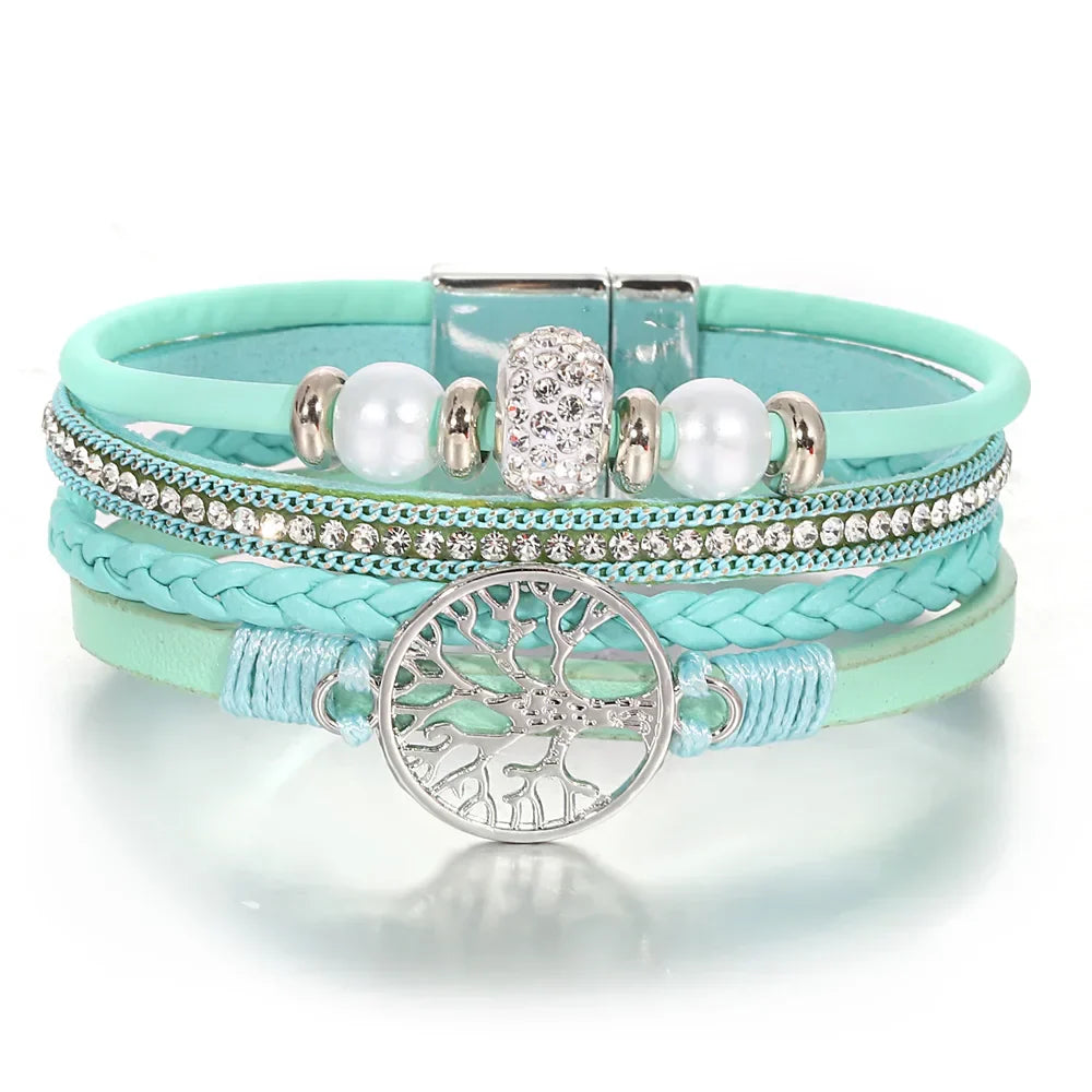 Bracelet Rhinestone Arbre de Vie
