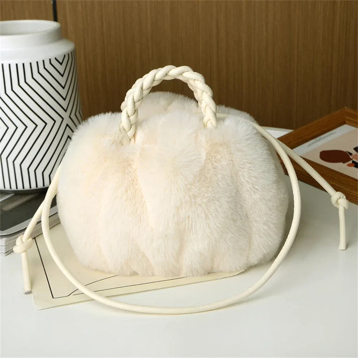 Marilyn | Plush Pumpkin Shoulder Tote
