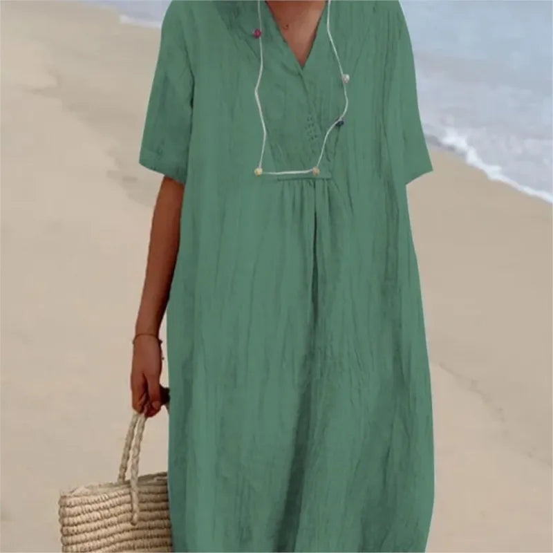 Silvana™ | Robe Maxi Texturée Détendue