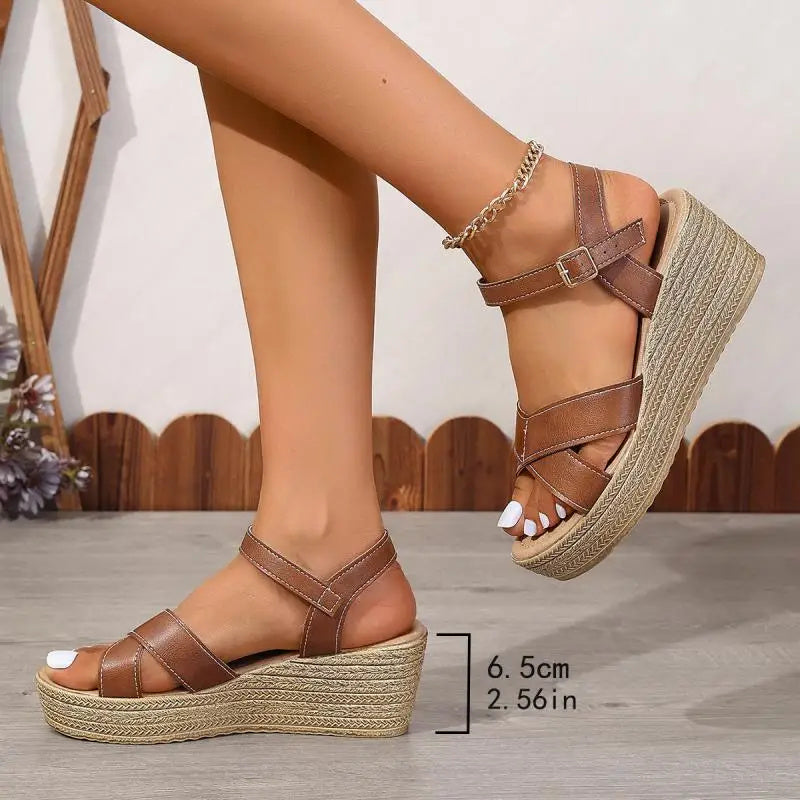 Daphnie | Sandales à Talon Compensé