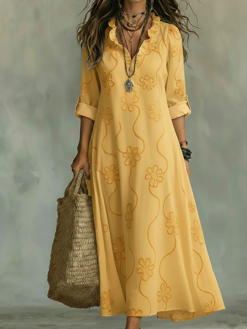 Sienna – Robe d'été longue à motif floral