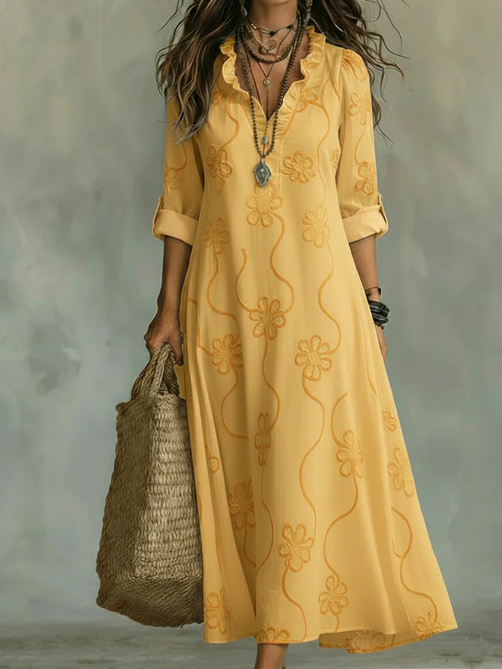Sienna – Robe d'été longue à motif floral