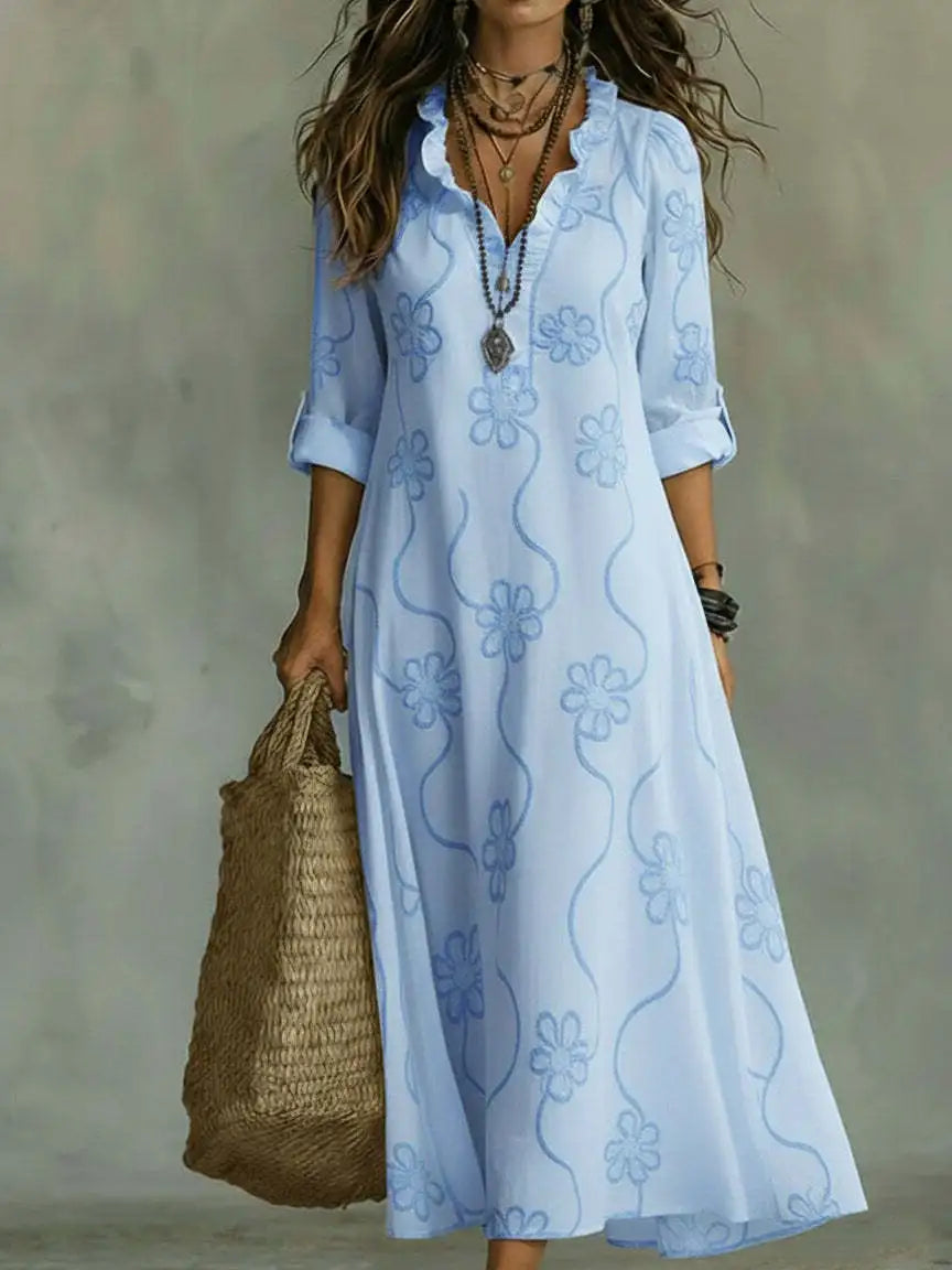 Sienna – Robe d'été longue à motif floral