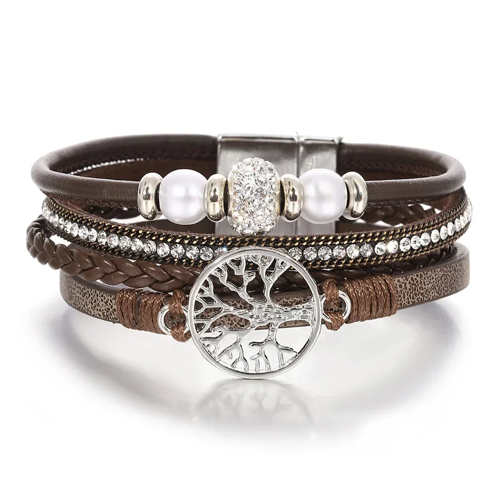 Bracelet Rhinestone Arbre de Vie