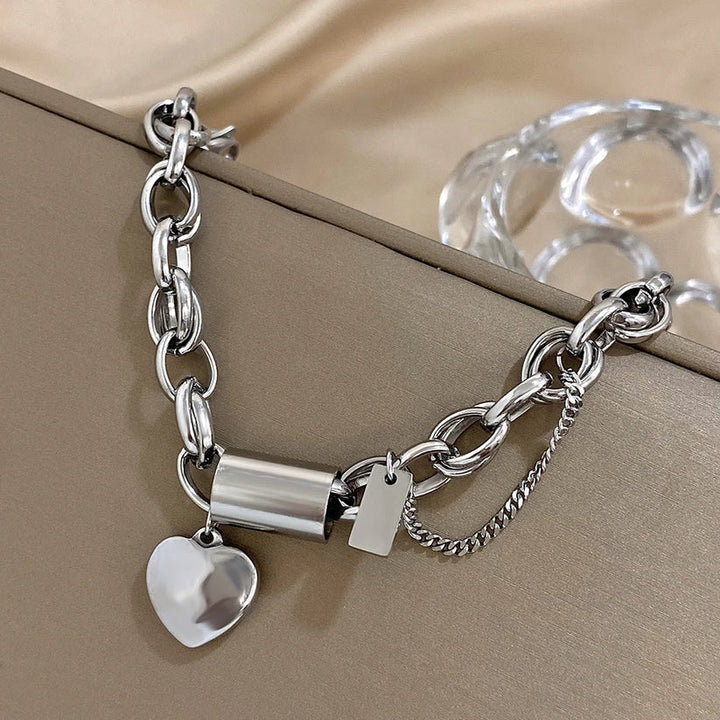 Bracelet Chunky en Or Blanc Éternel