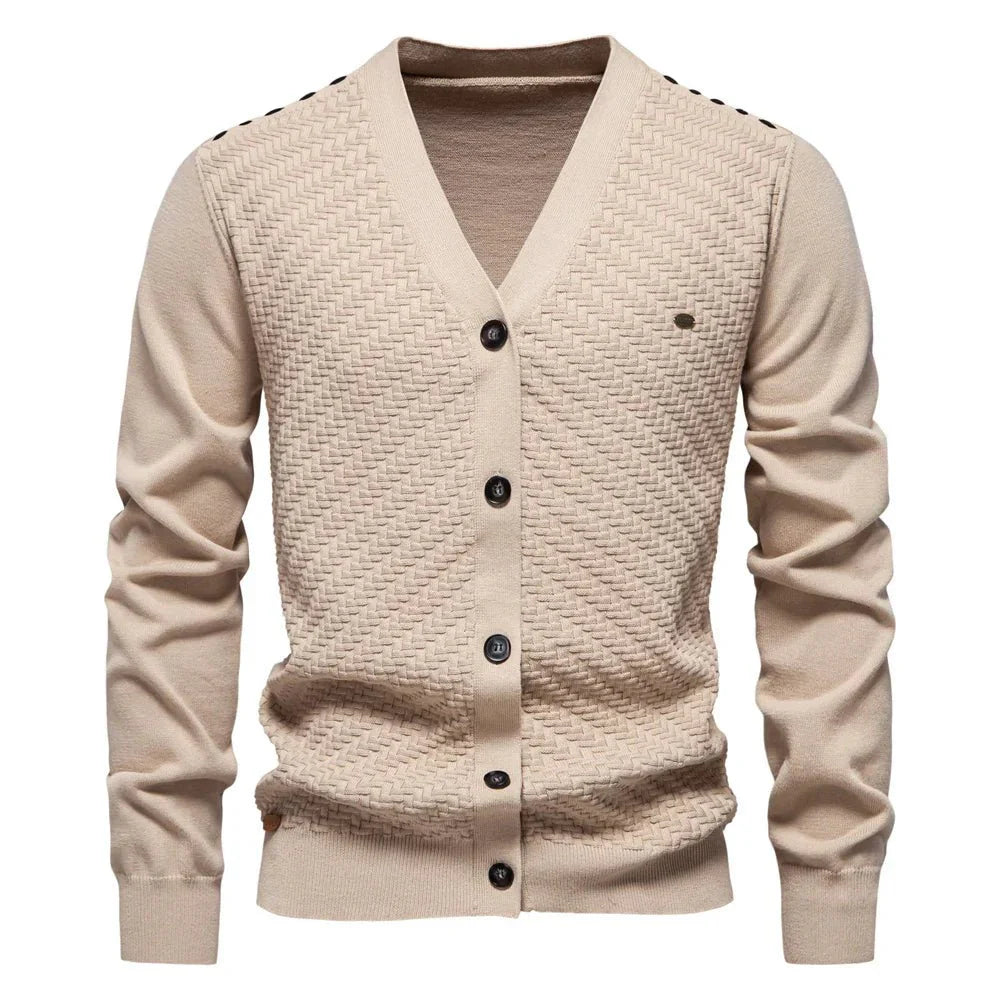 Schneider | Warm Men's Cardigan with V-Neck