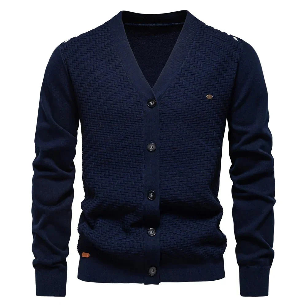 Schneider | Warm Men's Cardigan with V-Neck