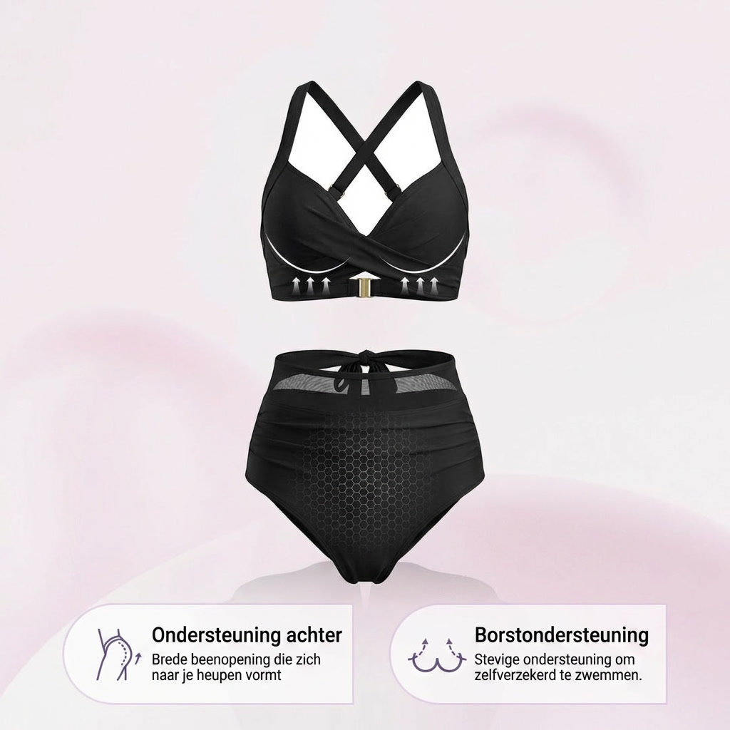 Sabine | Bikini taille haute 2-en-1 avec contrôle du ventre