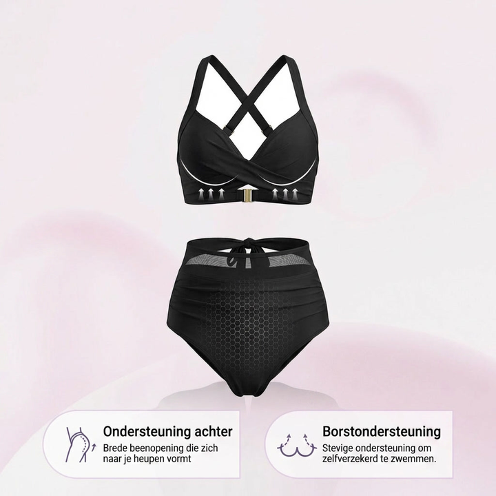 Sabine | Bikini taille haute 2-en-1 avec contrôle du ventre