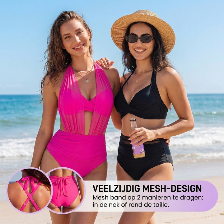Sabine | Bikini taille haute 2-en-1 avec contrôle du ventre