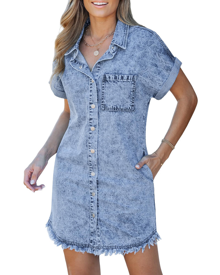 Kelia | Robe chemise en jean