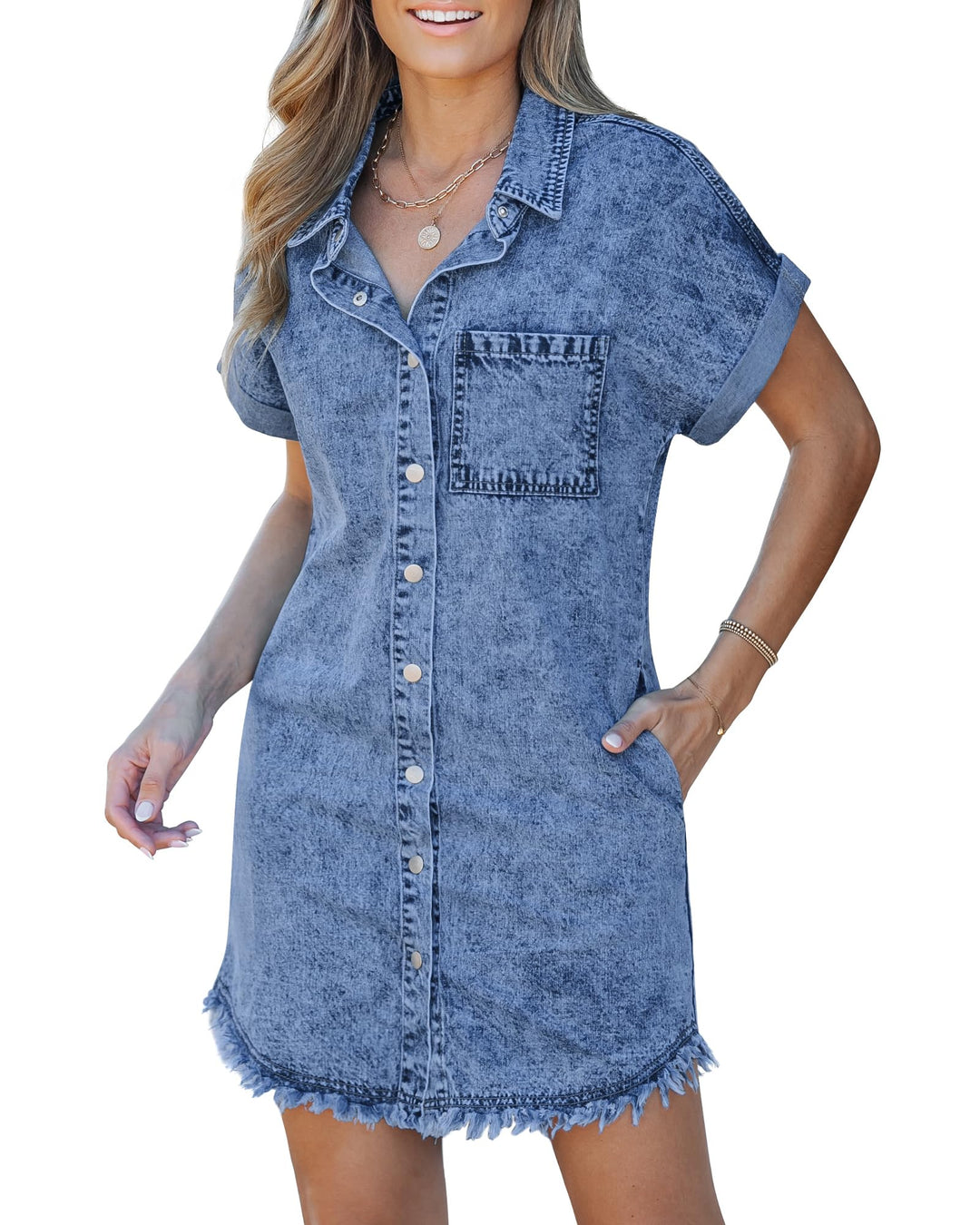 Kelia | Robe chemise en jean