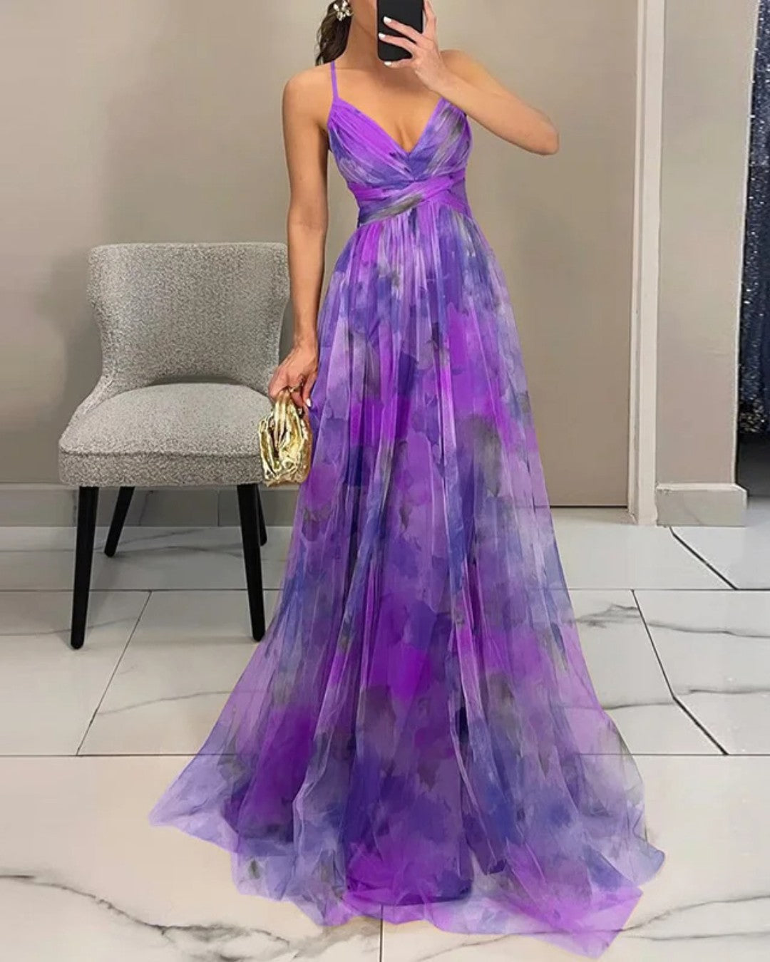 Giselle - robe longue à imprimé floral