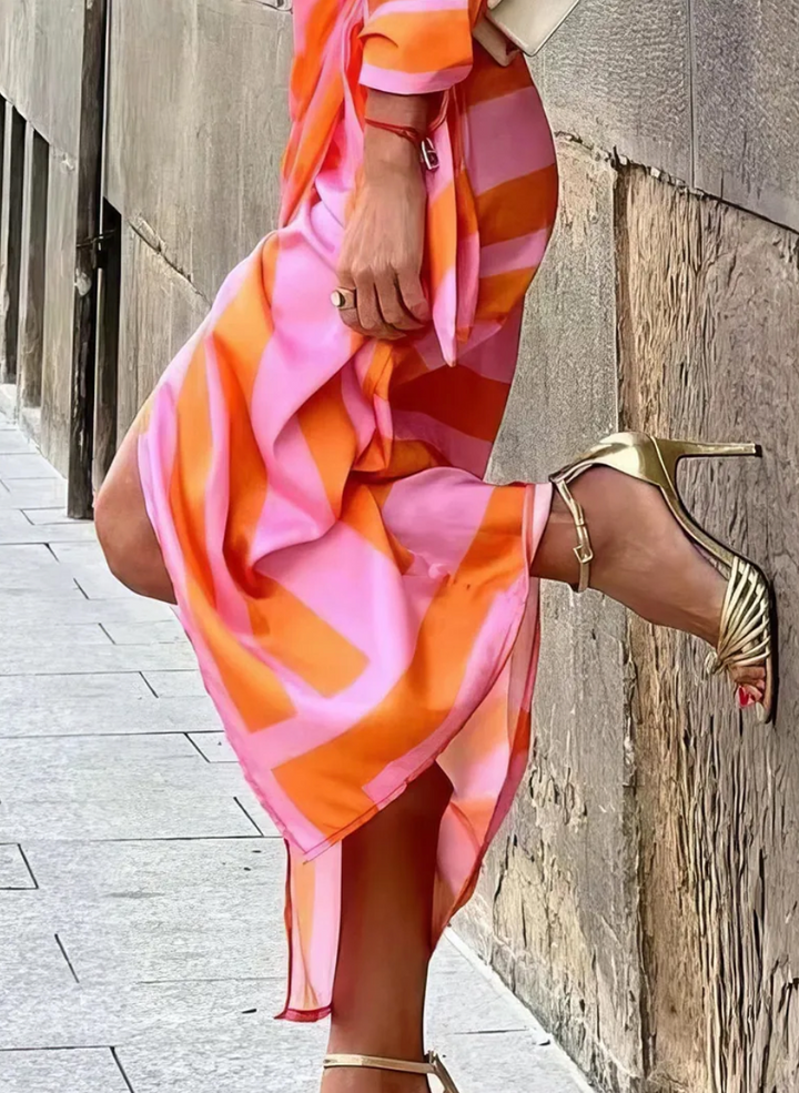 Elvina - Robe portefeuille imprimée