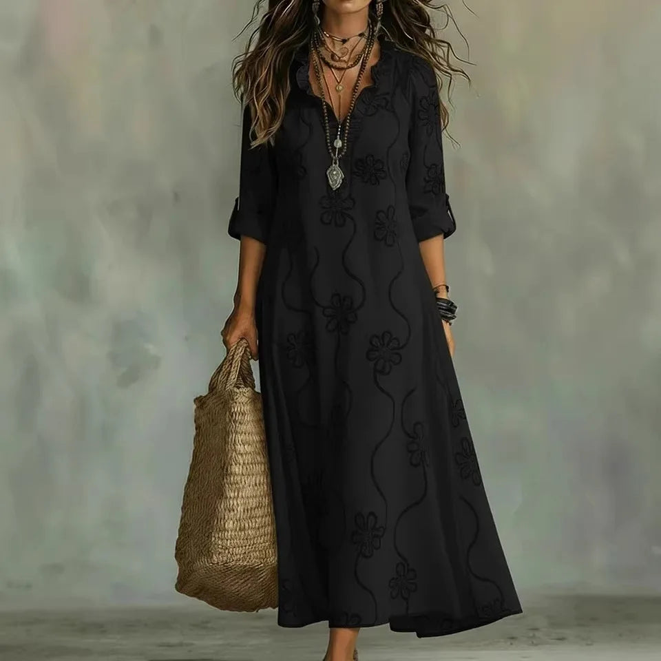 Sienna – Robe d'été longue à motif floral
