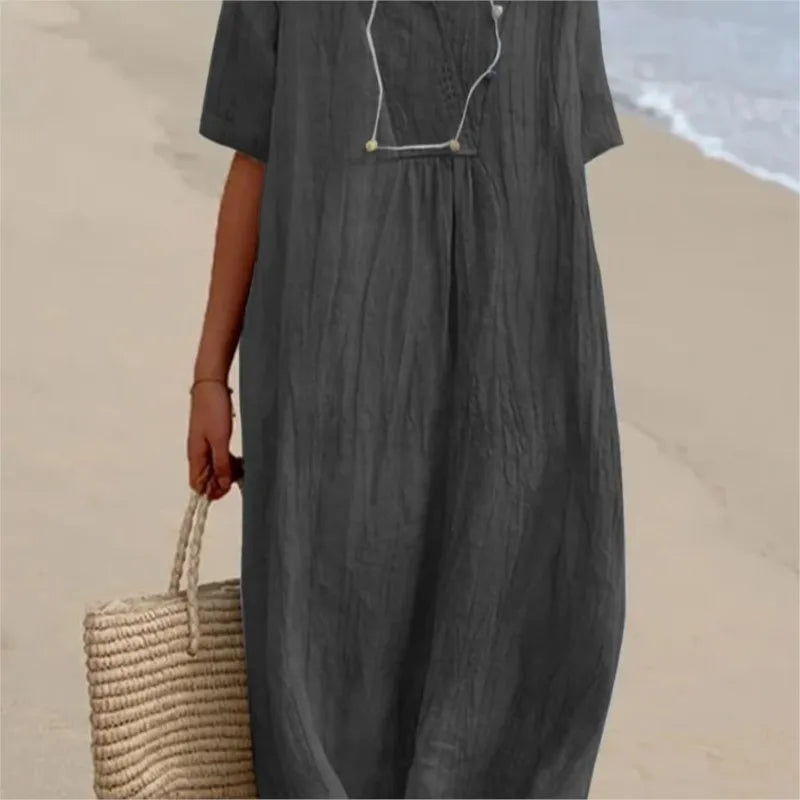 Silvana™ | Robe Maxi Texturée Détendue