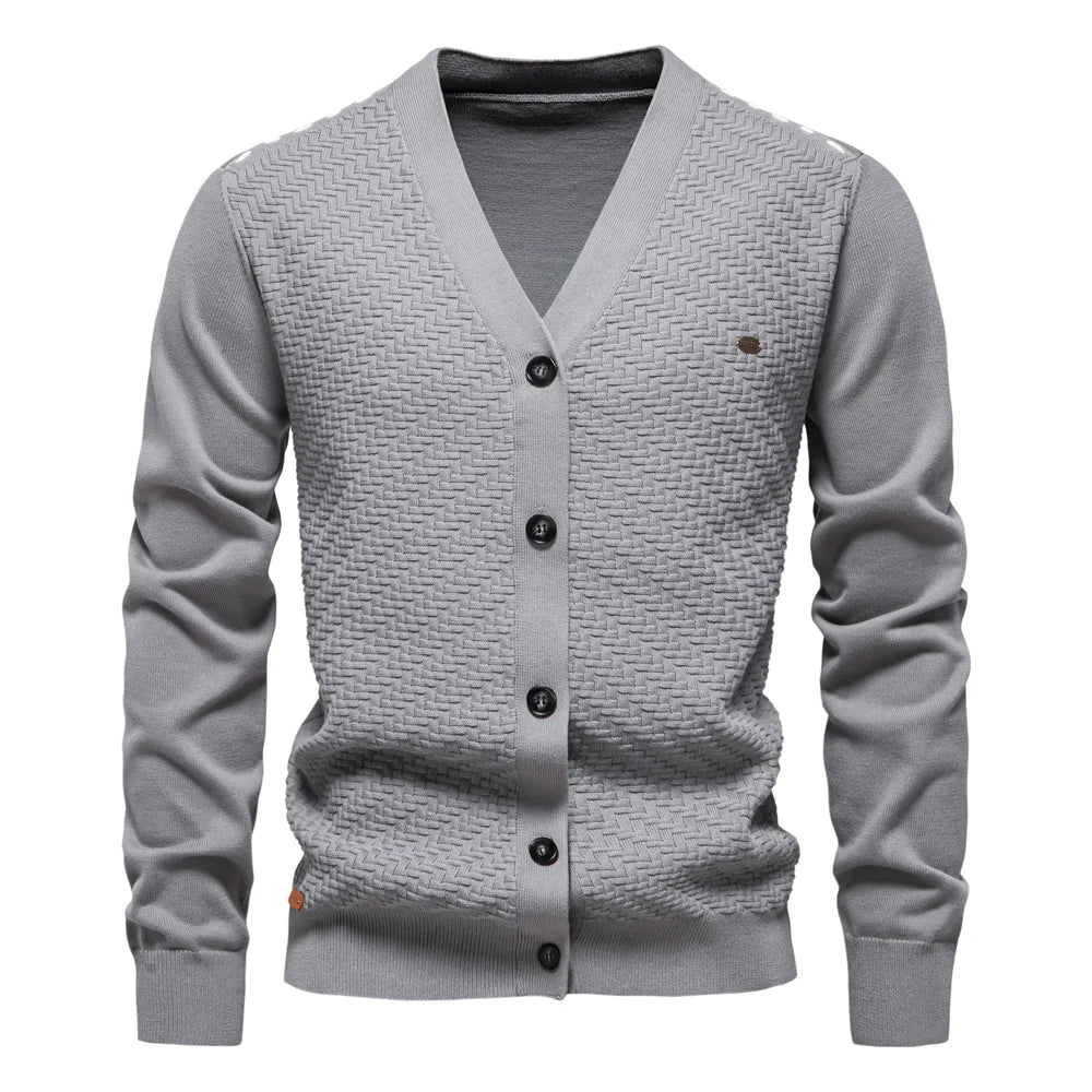 Schneider | Warm Men's Cardigan with V-Neck