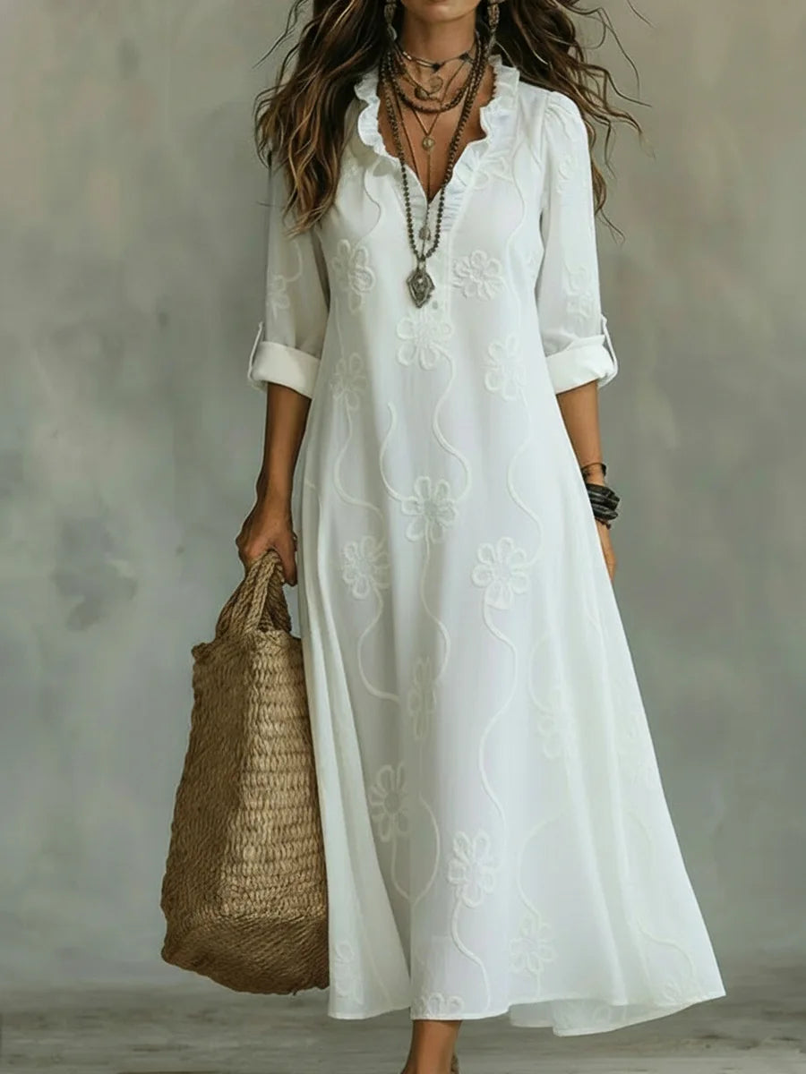 Sienna – Robe d'été longue à motif floral