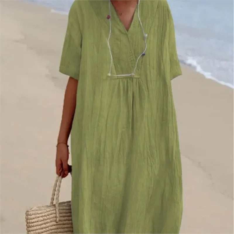 Silvana™ | Robe Maxi Texturée Détendue
