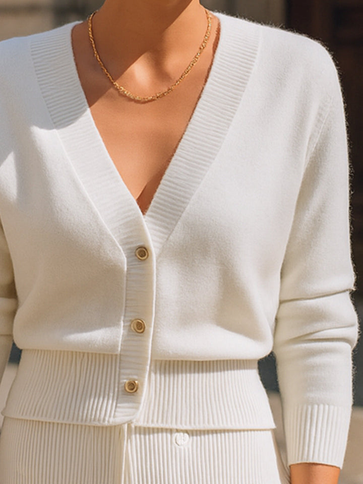 Zoey - Cardigan Abbottonato Misto Cashmere