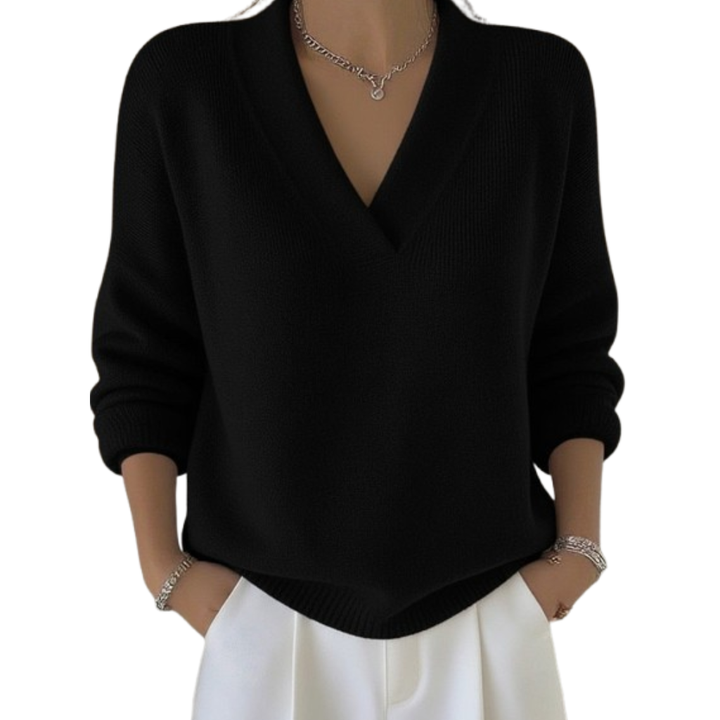 Stacey - Maglione con Scollo a V Senza Sforzo