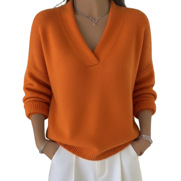 Stacey - Maglione con Scollo a V Senza Sforzo