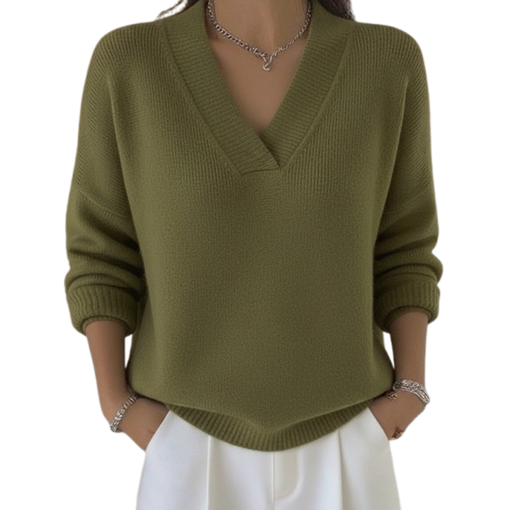 Stacey - Maglione con Scollo a V Senza Sforzo