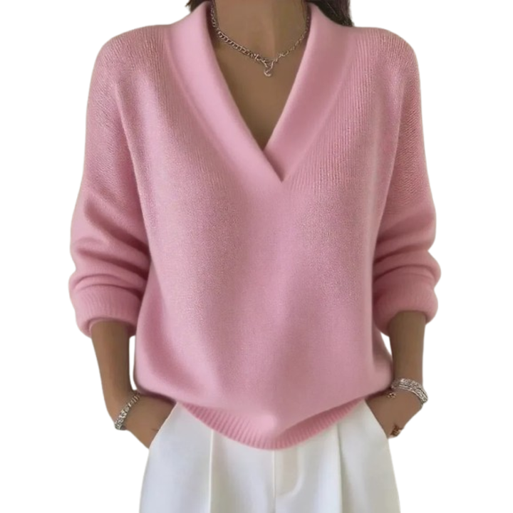 Stacey - Maglione con Scollo a V Senza Sforzo
