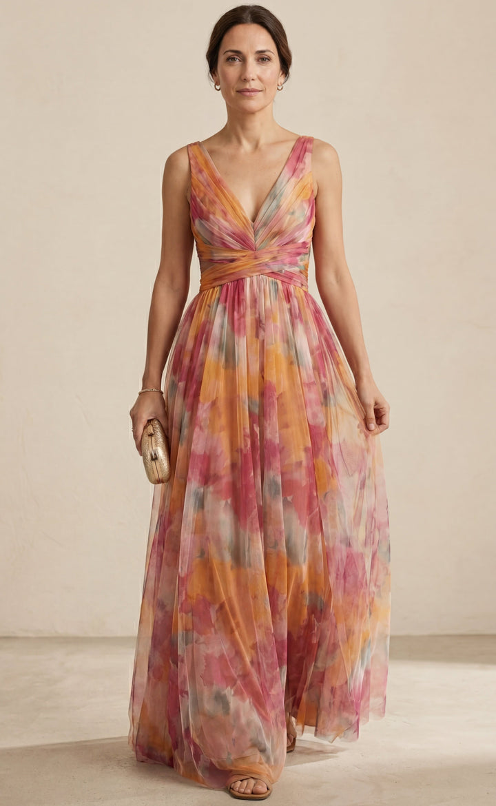 Giselle - robe longue à imprimé floral