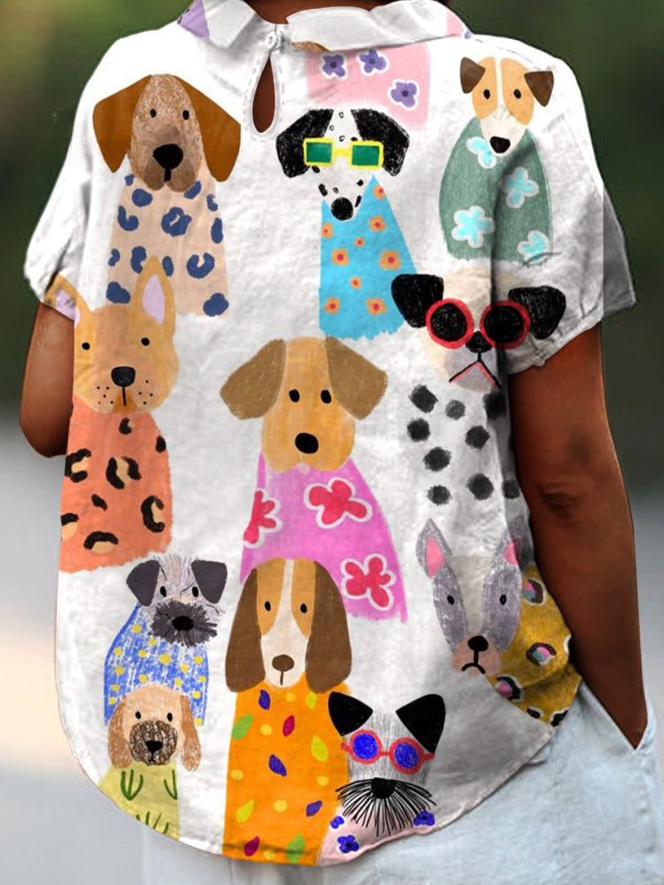 Tilly | Camicia Stampata con Cani