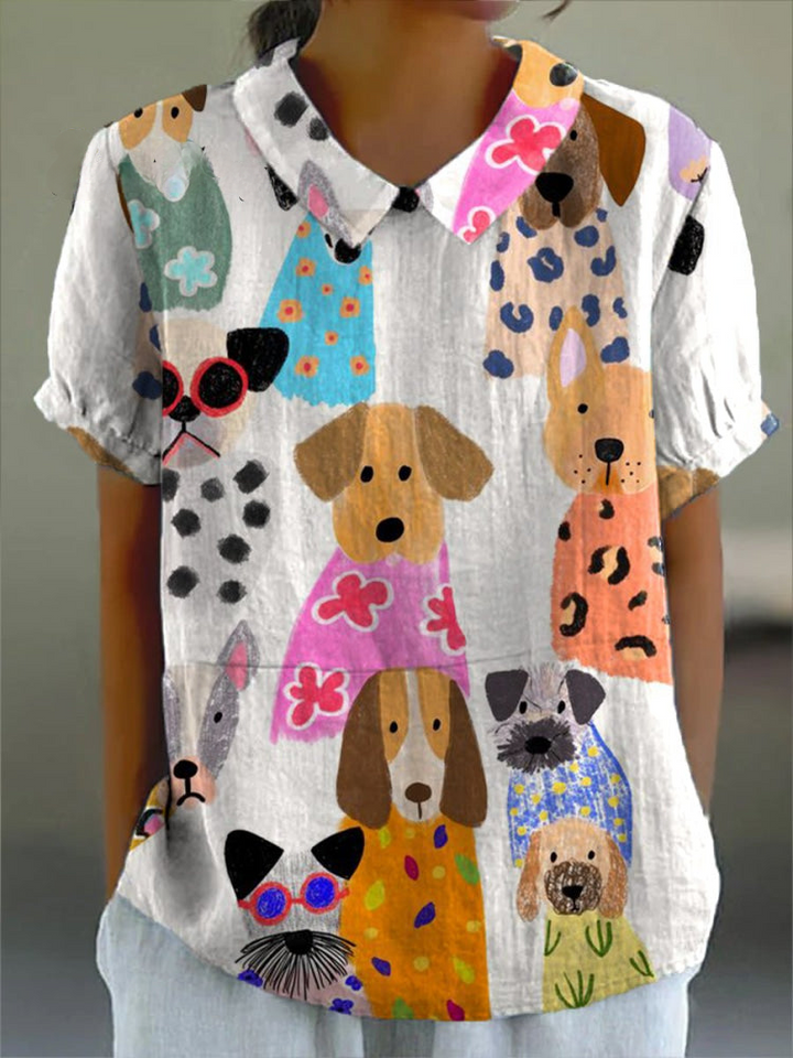 Tilly | Camicia Stampata con Cani