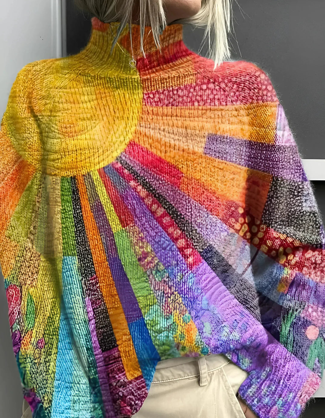 Jinny – The Colourful Turtleneck Sweater