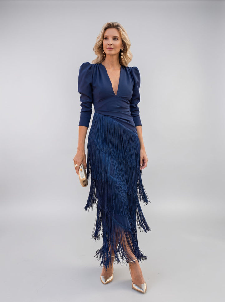 Sofia | Robe Élégante avec Franges