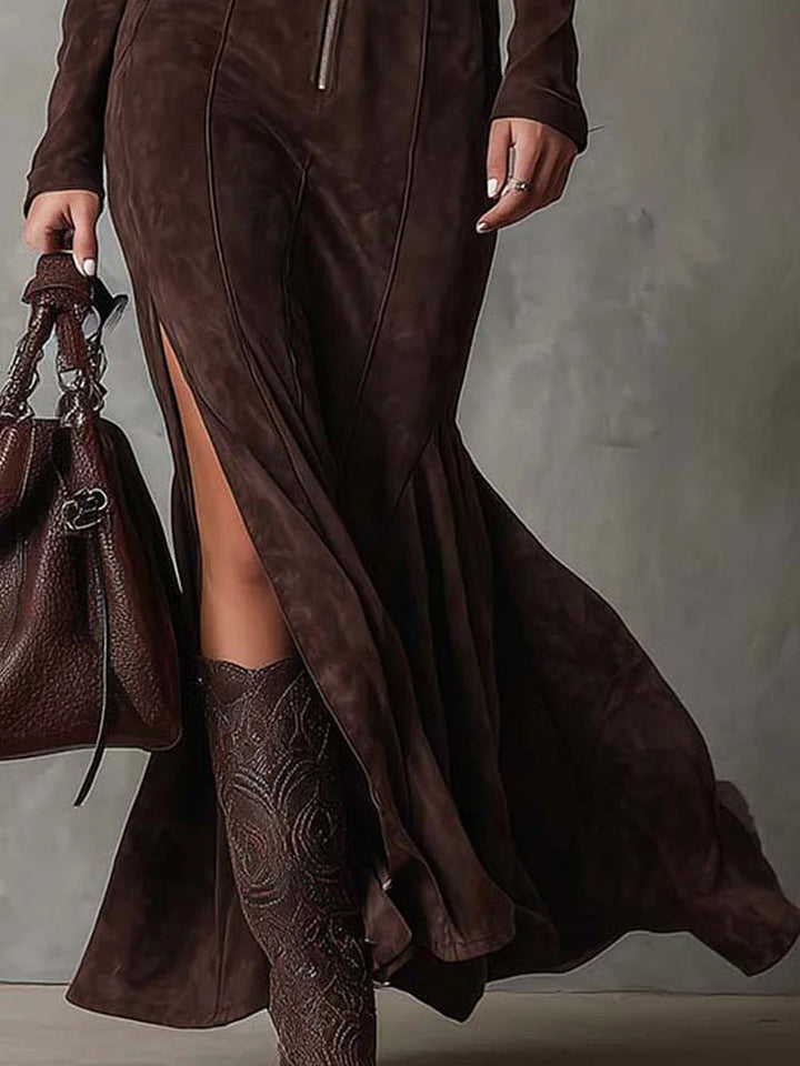 Chelsea | Robe Maxi Vintage à Ceinture